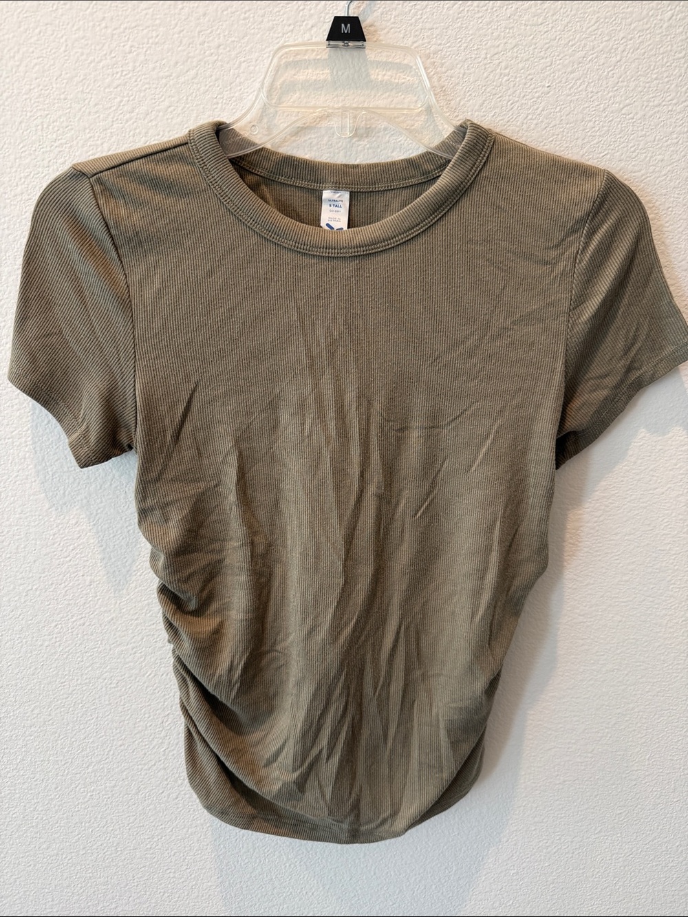 Women’s Olive Crewneck Short Sleeve Top